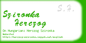 szironka herczog business card